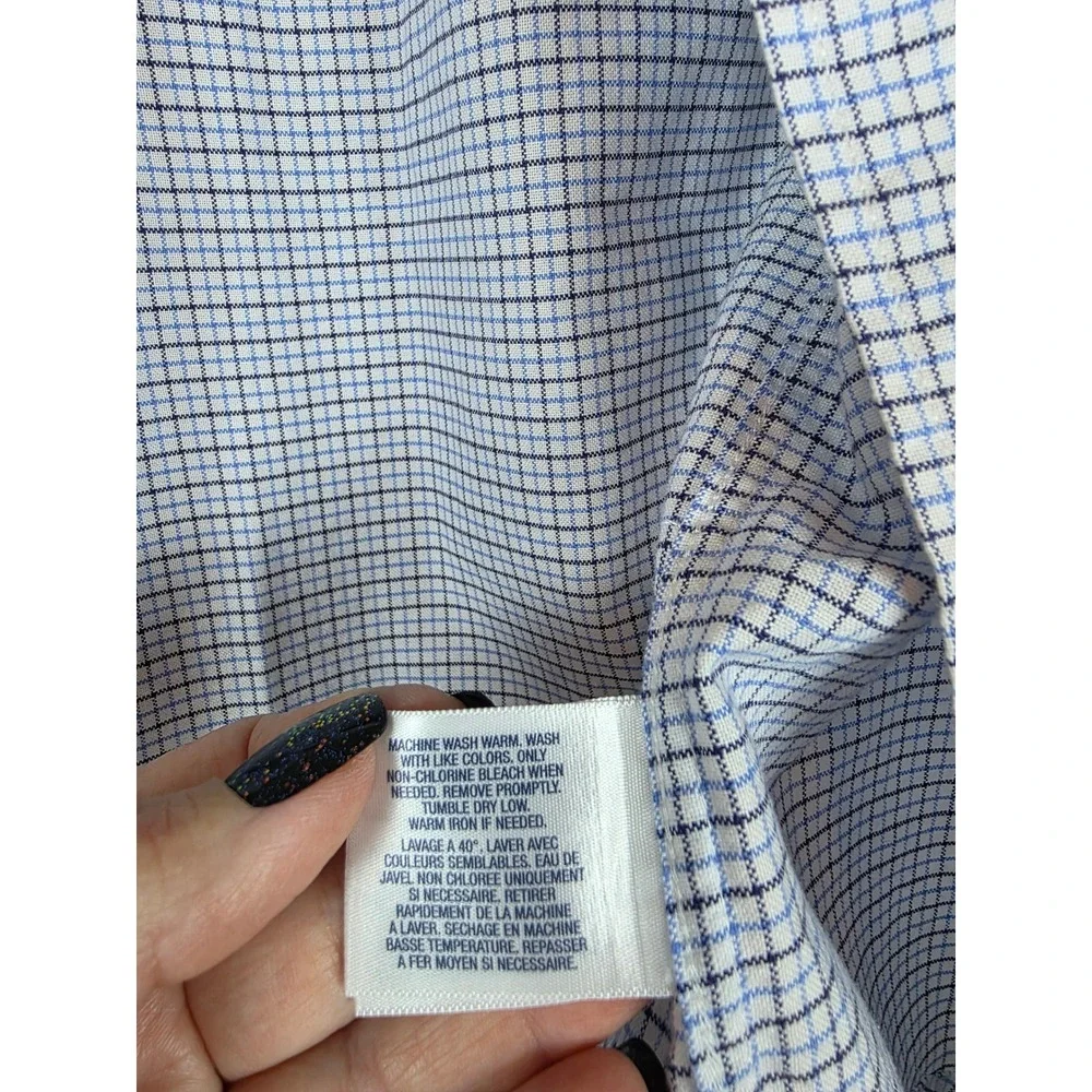 Ralph Lauren Kids Plaid Button Down Long Sleeve Shirt Size‎ 7 Blue White Preppy